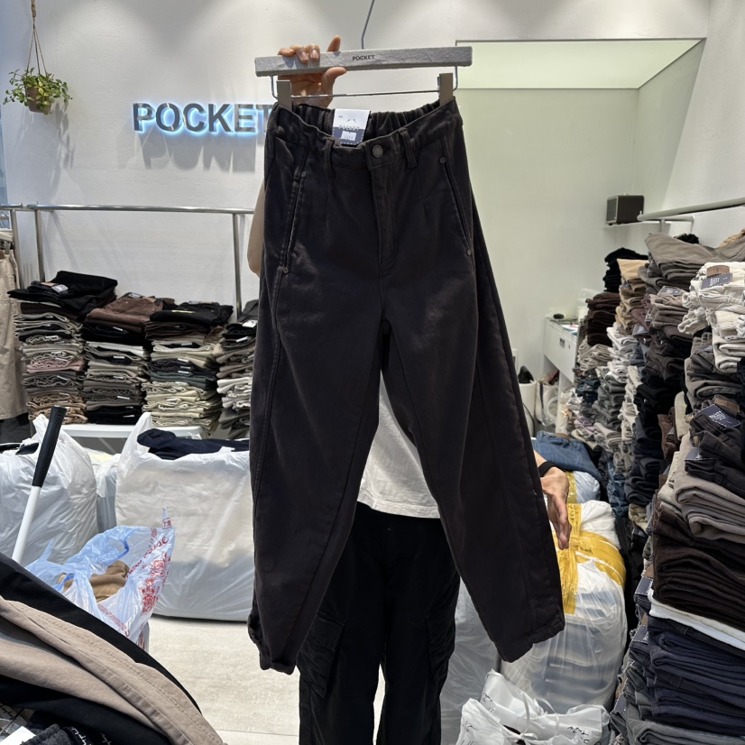 POCKET-Q東大門㊣直郵女士新品25秋冬職業真品熱賣休閑褲加絨POCKET-Q休閑褲圖色4棕色