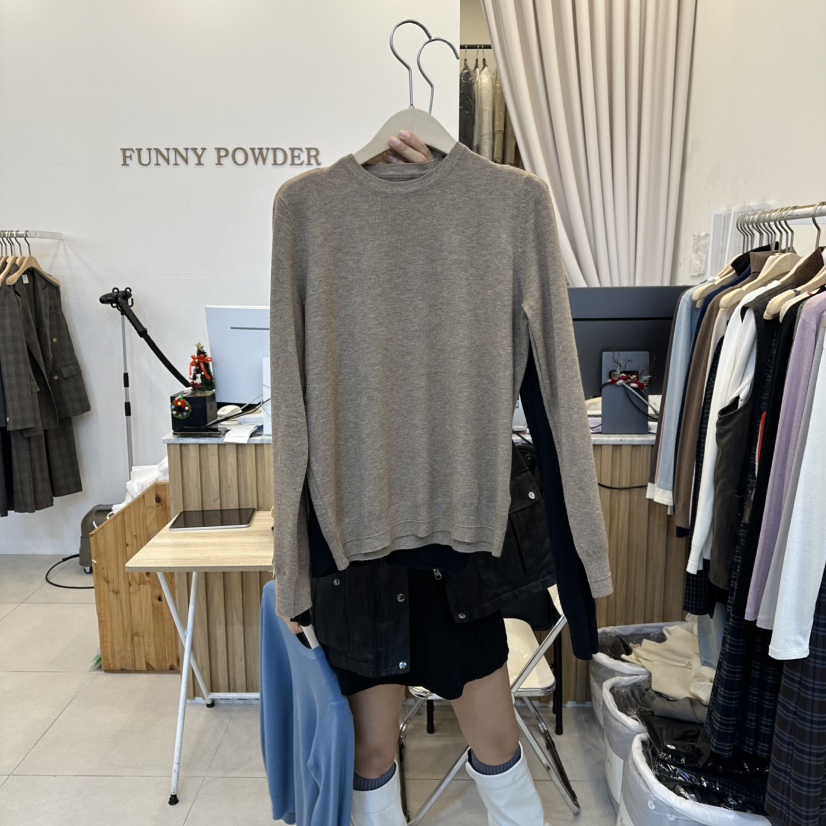 FUNNY POWDER韓國代購㊣女裝新品推薦人氣真品時尚長袖T恤THE FUNNY長袖T恤圖色3