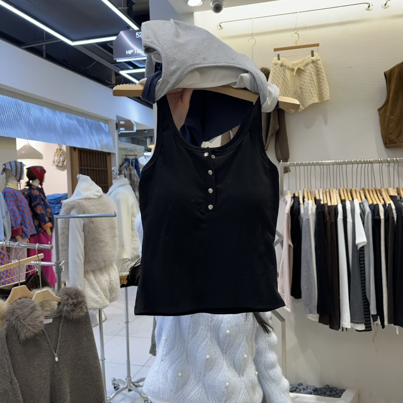 HIPTIQUE東大門㊣直郵女裝新品真品時尚推薦25秋冬吊帶背心HIPTIQUE吊帶/背心圖色4黑色