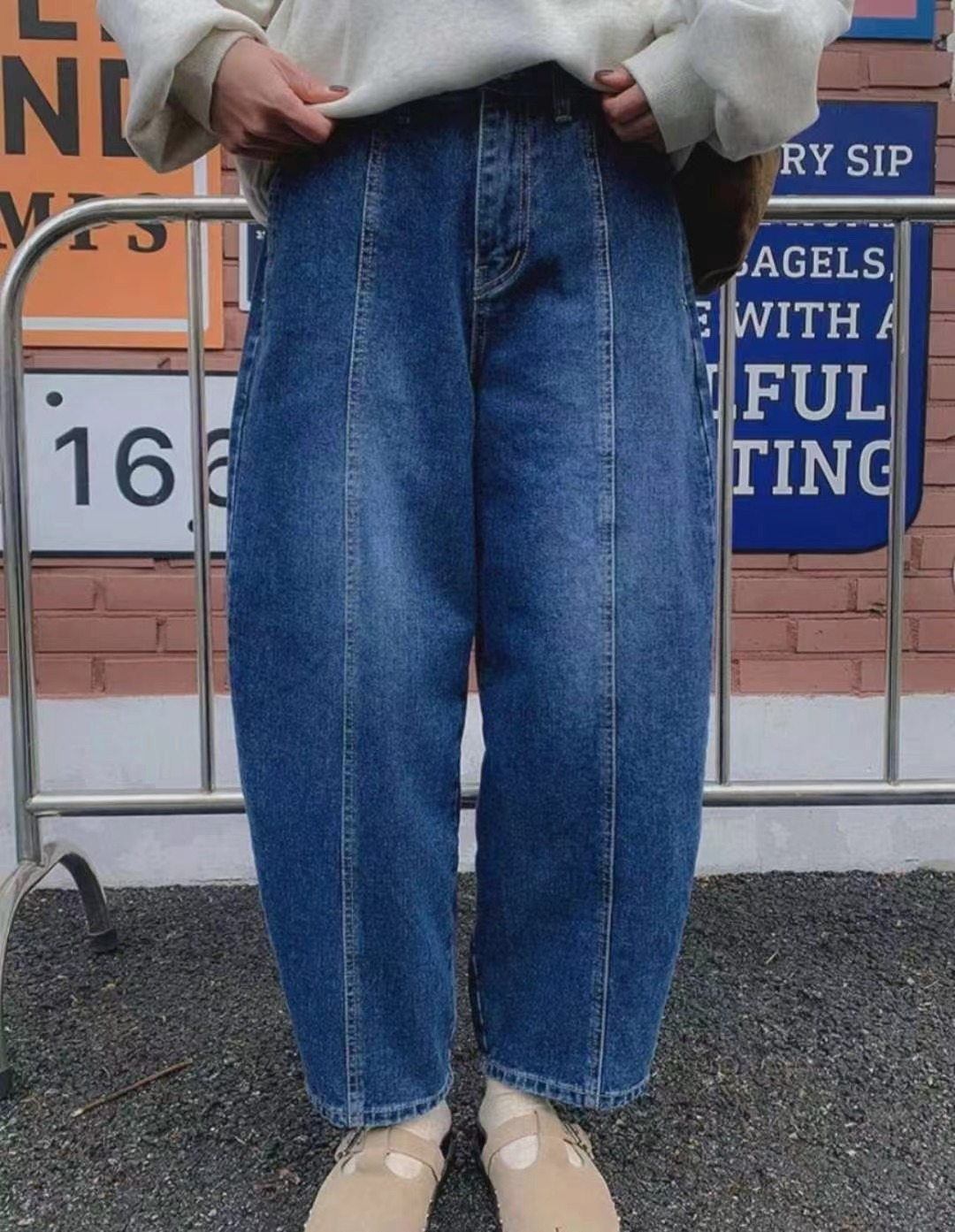 L@BOR-레이버-T東大門㊣代購女士新款推薦25秋冬時尚牛仔褲L@BOR牛仔褲圖色1