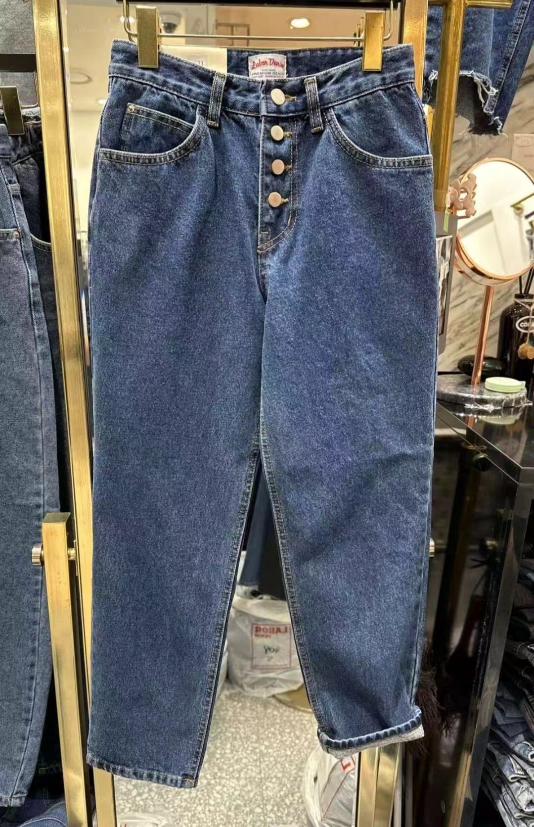 L@BOR-레이버-T東大門㊣實拍女裝新品25秋冬時尚人氣牛仔褲L@BOR牛仔褲圖色1