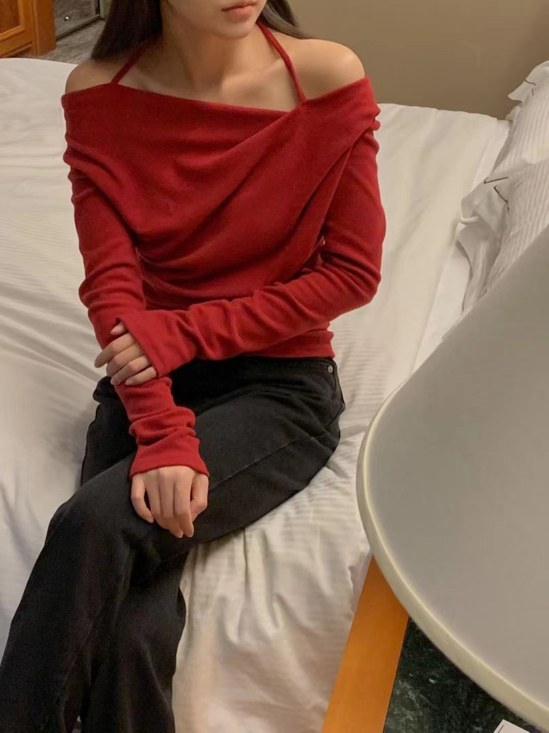 OSRO東大門㊣實拍女裝新款休閑人氣熱賣職業25秋冬推薦長袖T恤OSRO長袖T恤