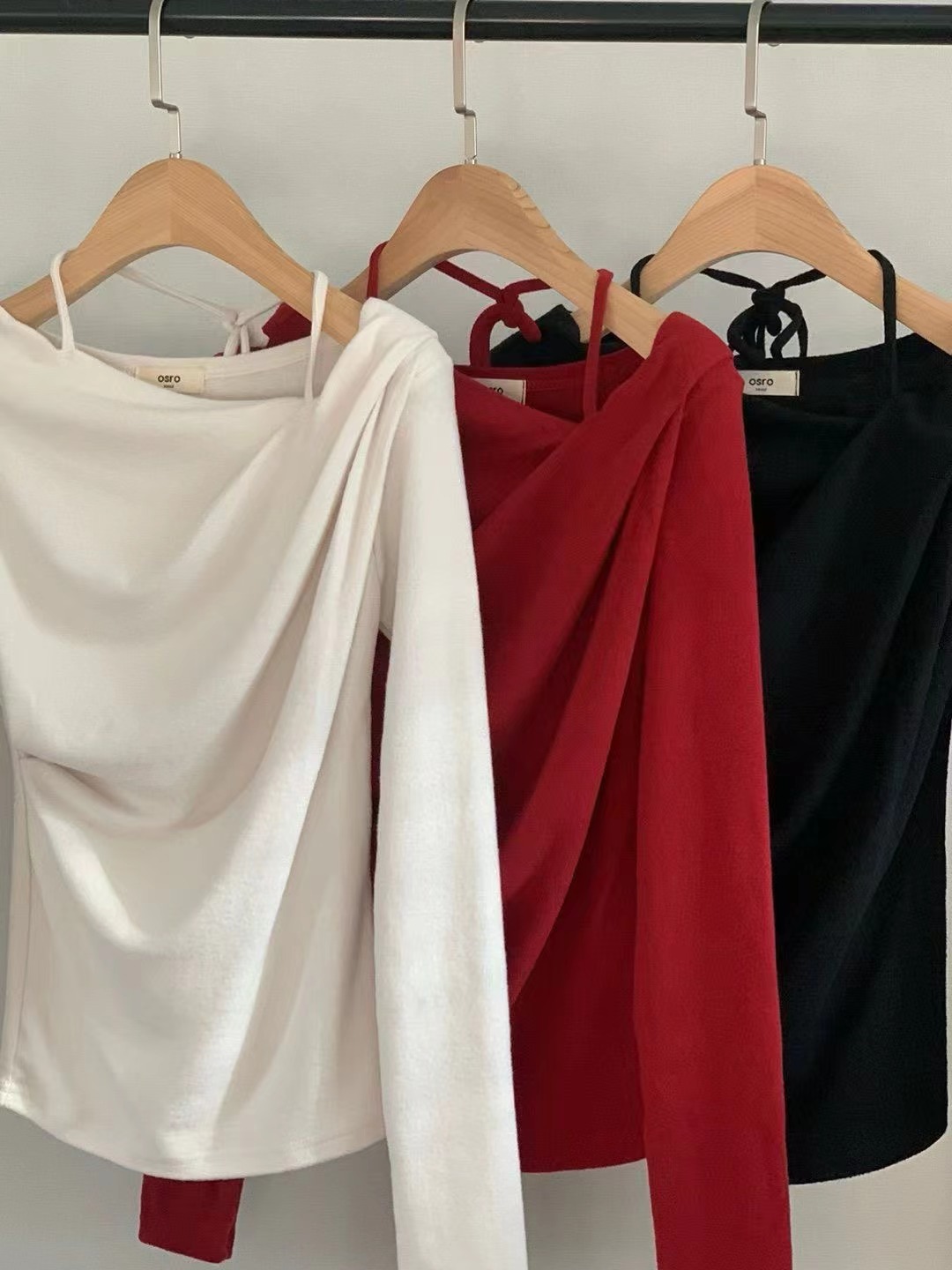 OSRO東大門㊣實拍女裝新款休閑人氣熱賣職業25秋冬推薦長袖T恤OSRO長袖T恤圖色3左三色