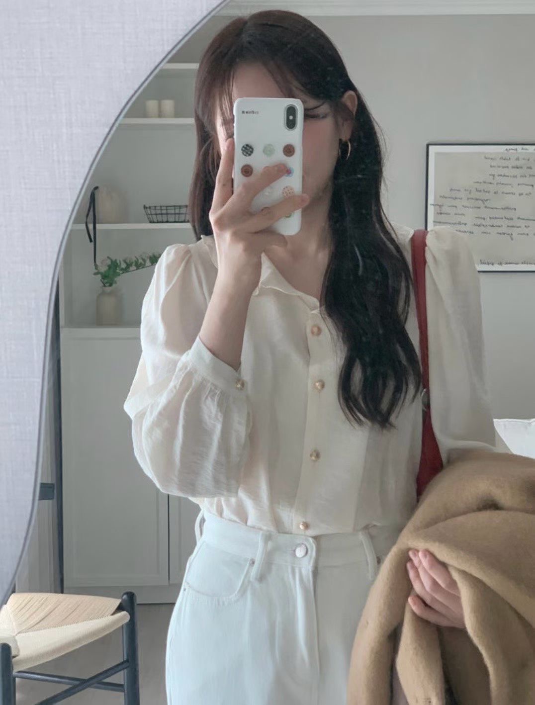 ALL OVER東大門㊣實拍女裝新品人氣時尚職業熱賣襯衫蕾絲衫ALL OVER襯衫/蕾絲衫