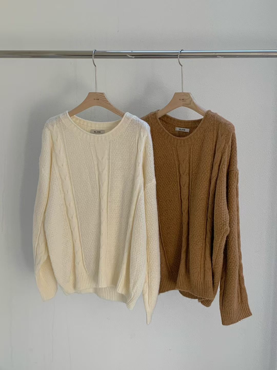 ALL OVER東大門㊣代購女士新品職業真品時尚休閑25秋冬針織衫ALL OVER針織衫