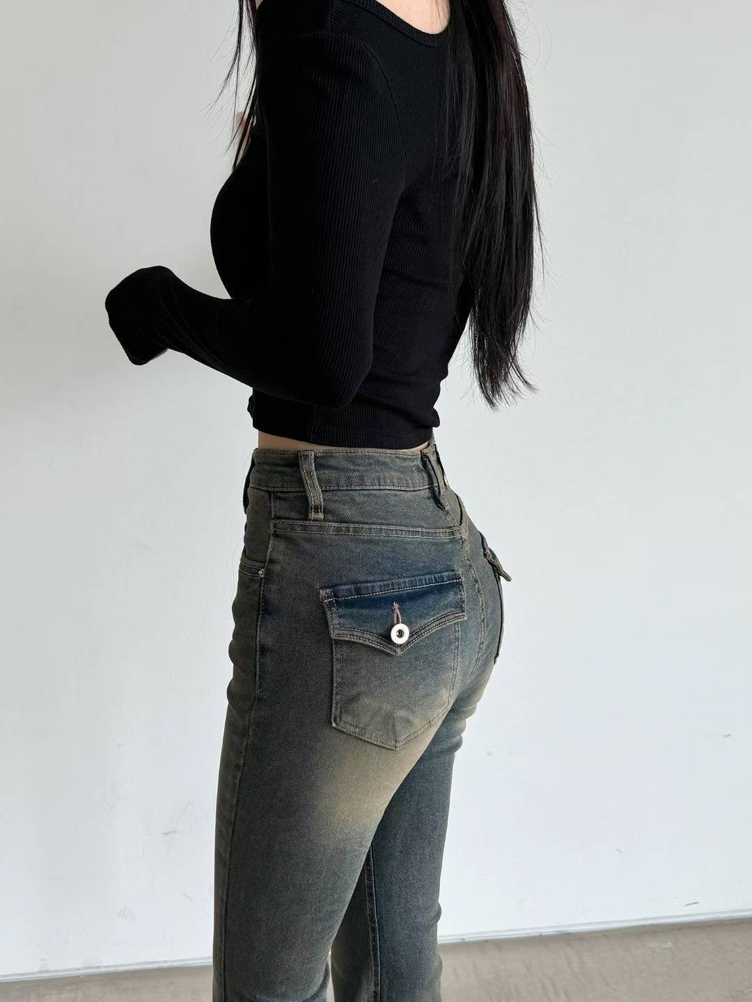 STYLE LAB韓國直郵㊣女士新款時尚熱賣推薦人氣25秋冬牛仔褲STYLE LAB牛仔褲