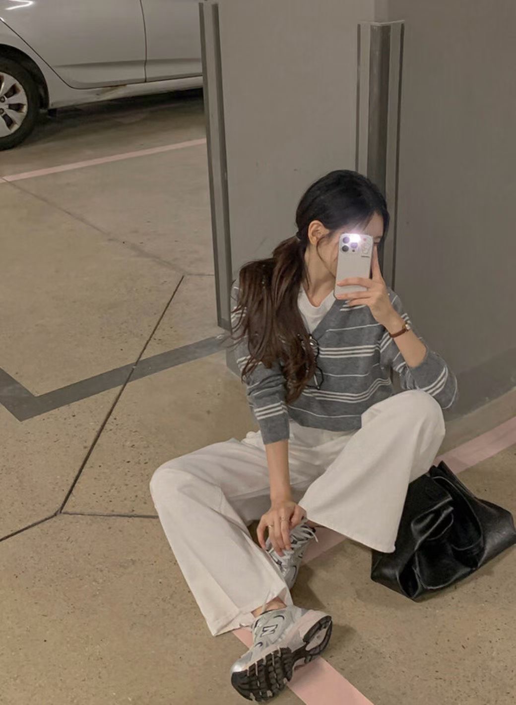 ALL OVER東大門㊣直郵女士新品人氣推薦熱賣職業針織衫條紋ALL OVER針織衫