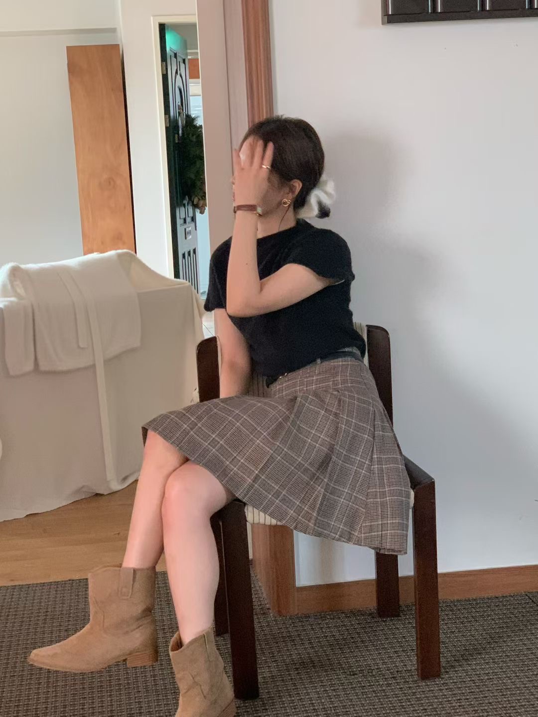 ALL OVER東大門㊣代購女士新品時尚人氣熱賣職業半身裙中短裙ALL OVER半身裙/中短裙