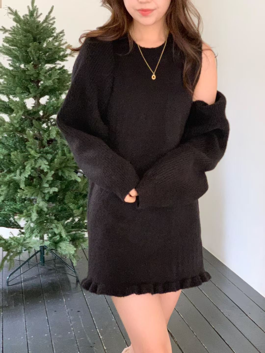 ALL OVER韓國直郵㊣女裝新品時尚推薦25秋冬人氣熱賣真品套裝ALL OVER套裝圖色2