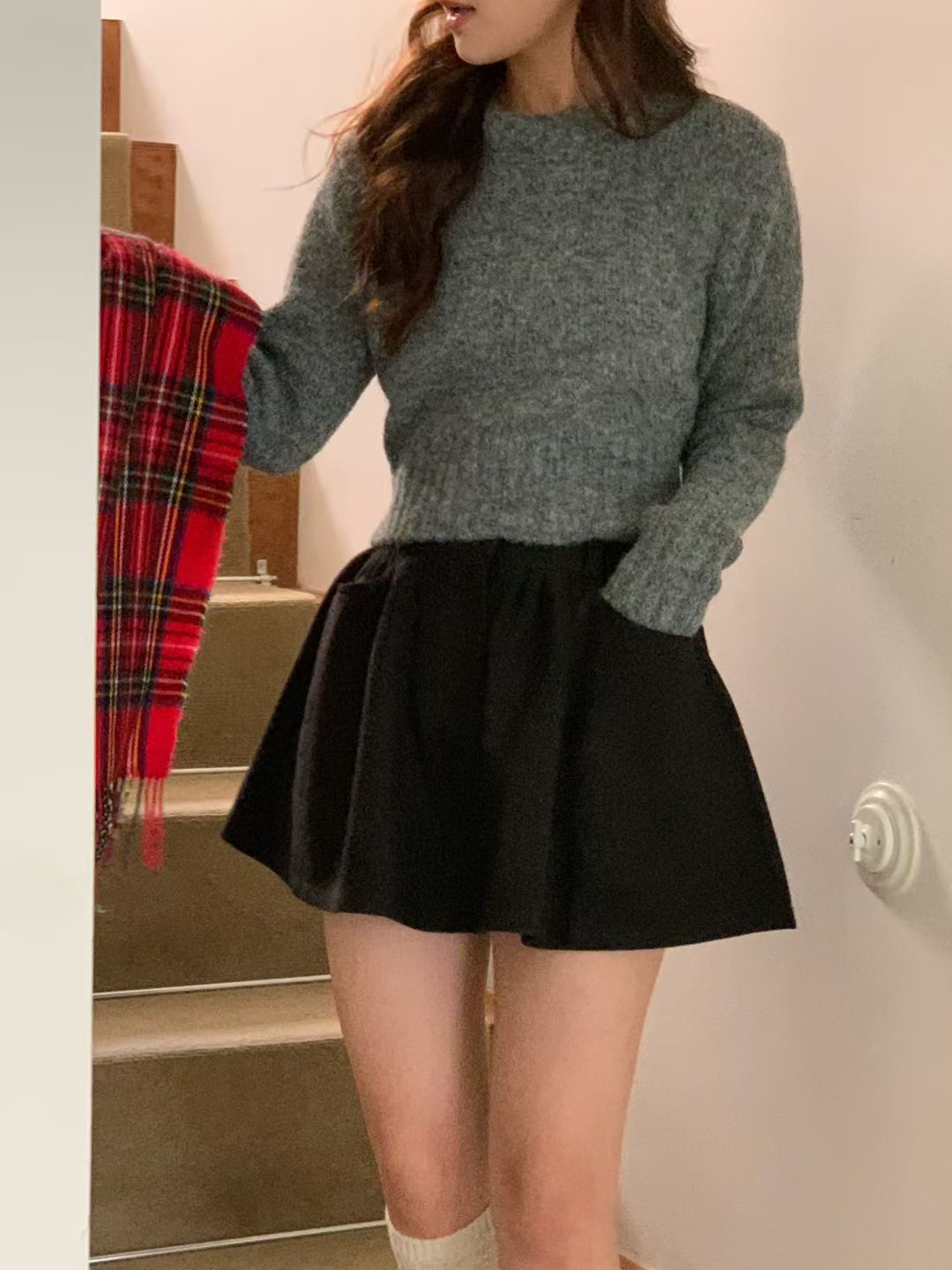 ALL OVER東大門㊣實拍女士新款時尚人氣推薦休閑針織衫馬海毛ALL OVER針織衫圖色3