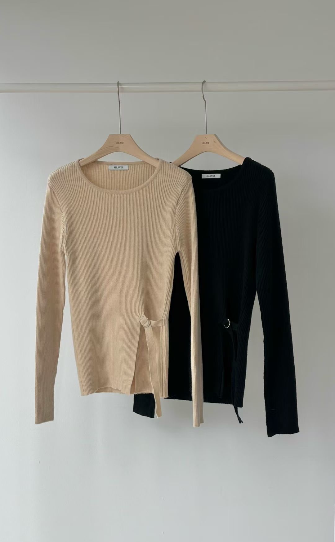 ALL OVER韓國代購㊣女裝新品推薦25秋冬熱賣人氣休閑針織衫ALL OVER針織衫