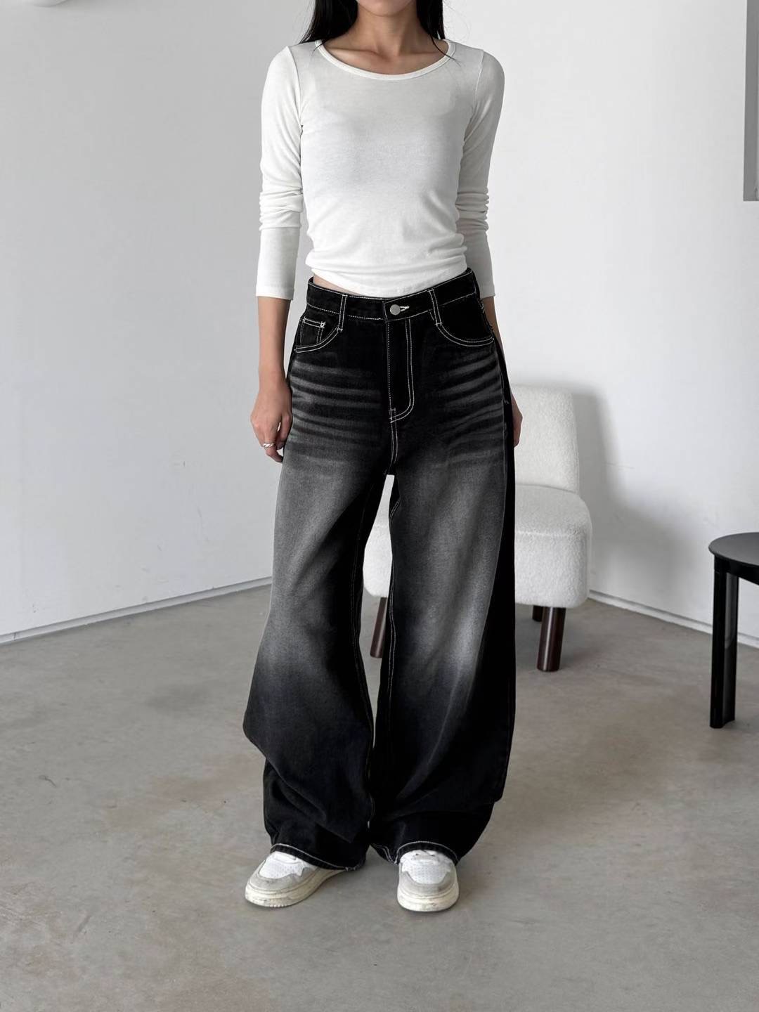 STYLE LAB東大門㊣代購女裝新品推薦熱賣人氣職業休閑牛仔褲STYLE LAB牛仔褲