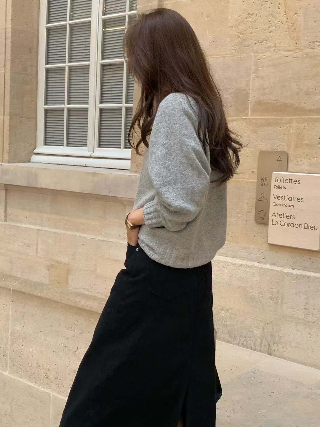 ALL OVER東大門㊣實拍女裝新款時尚25秋冬推薦真品職業針織衫ALL OVER針織衫