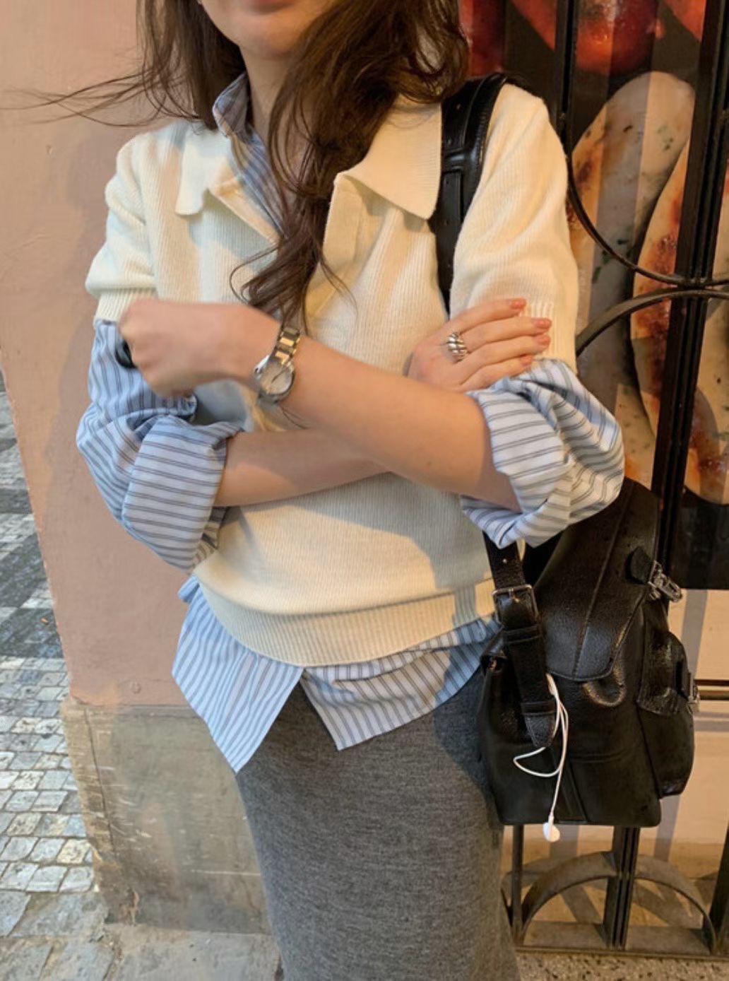 ALL OVER東大門㊣直郵女裝新品時尚休閑人氣真品針織衫羊毛ALL OVER針織衫