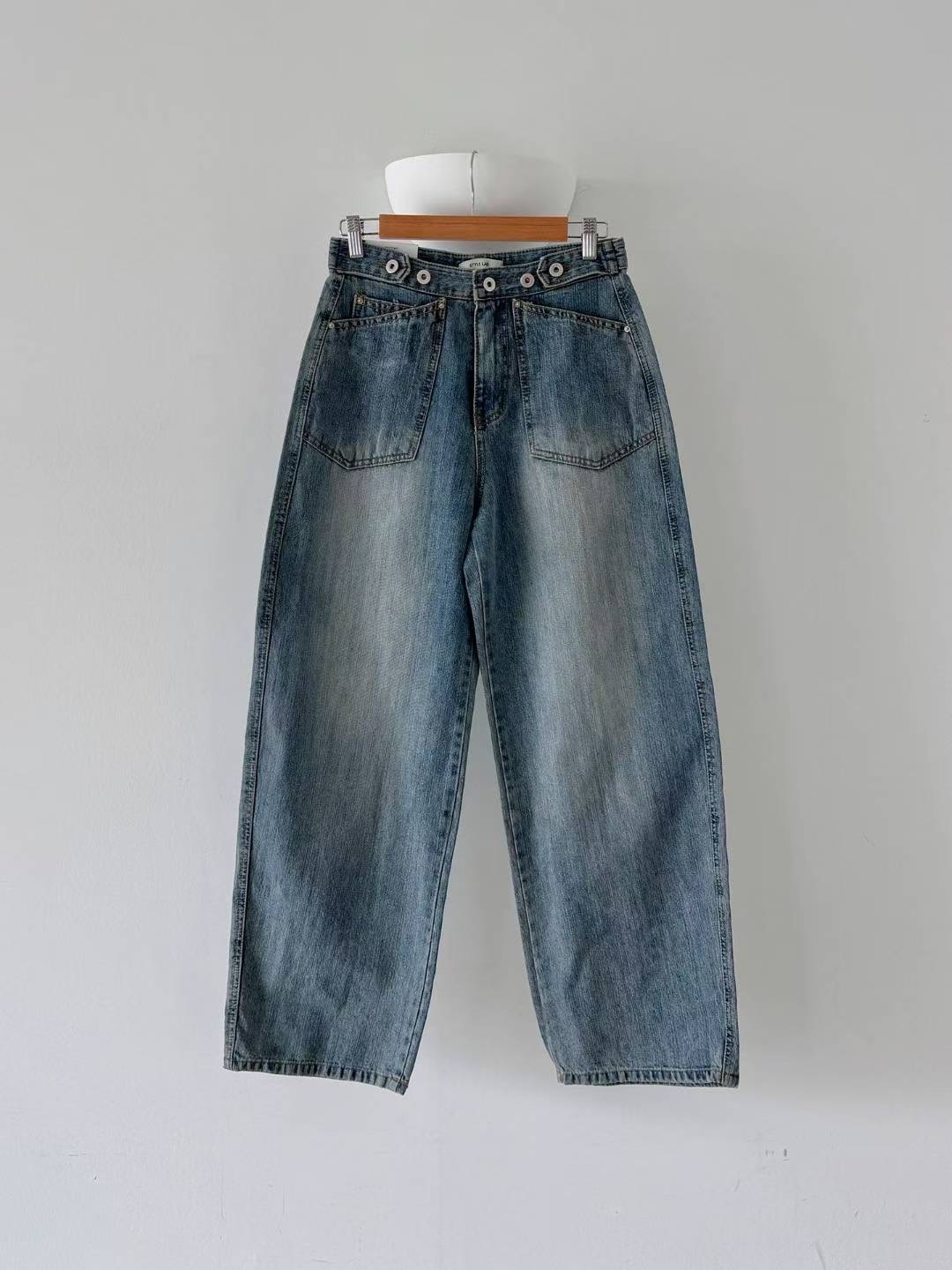 STYLE LAB東大門㊣直郵女士新品25秋冬真品休閑人氣牛仔褲STYLE LAB牛仔褲圖色1