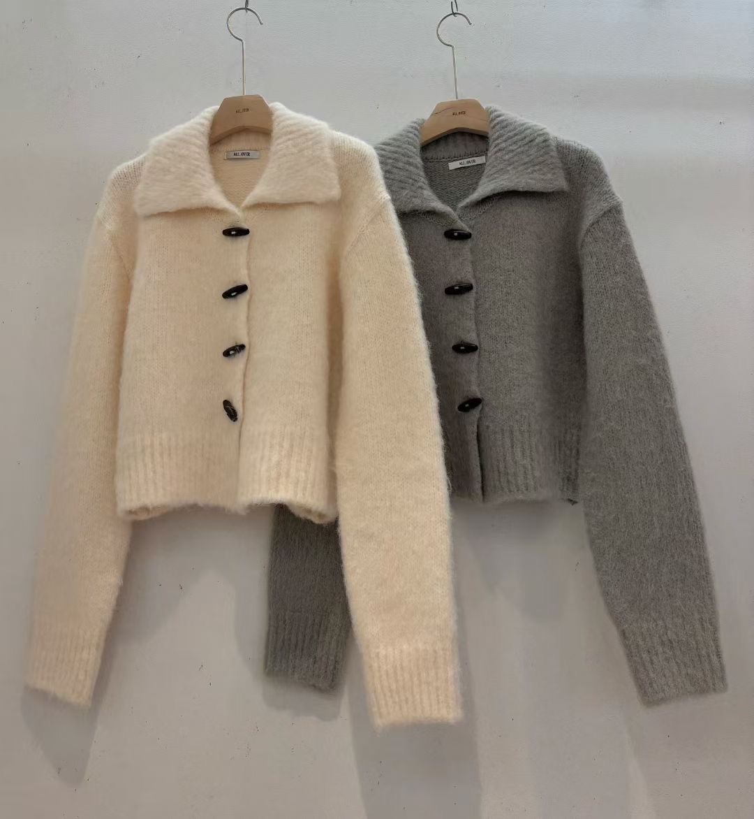 ALL OVER東大門㊣實拍女裝新款人氣休閑推薦熱賣針織衫開衫ALL OVER針織衫