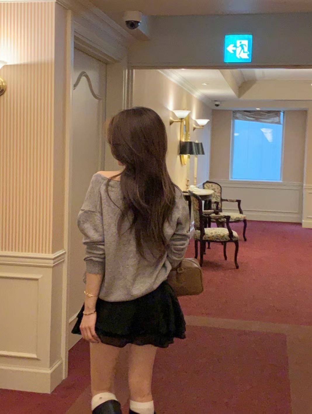 ALL OVER東大門㊣實拍女裝新品職業推薦真品時尚25秋冬短裙ALL OVER短裙