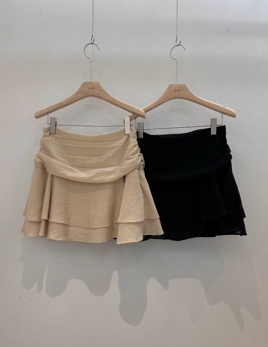 ALL OVER東大門㊣實拍女裝新品職業推薦真品時尚25秋冬短裙ALL OVER短裙圖色2左二色