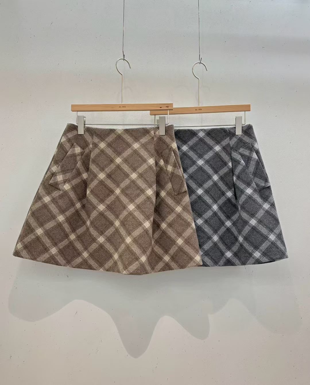 ALL OVER東大門㊣代購女士新款熱賣職業人氣休閑時尚25秋冬短裙ALL OVER短裙圖色2左二色