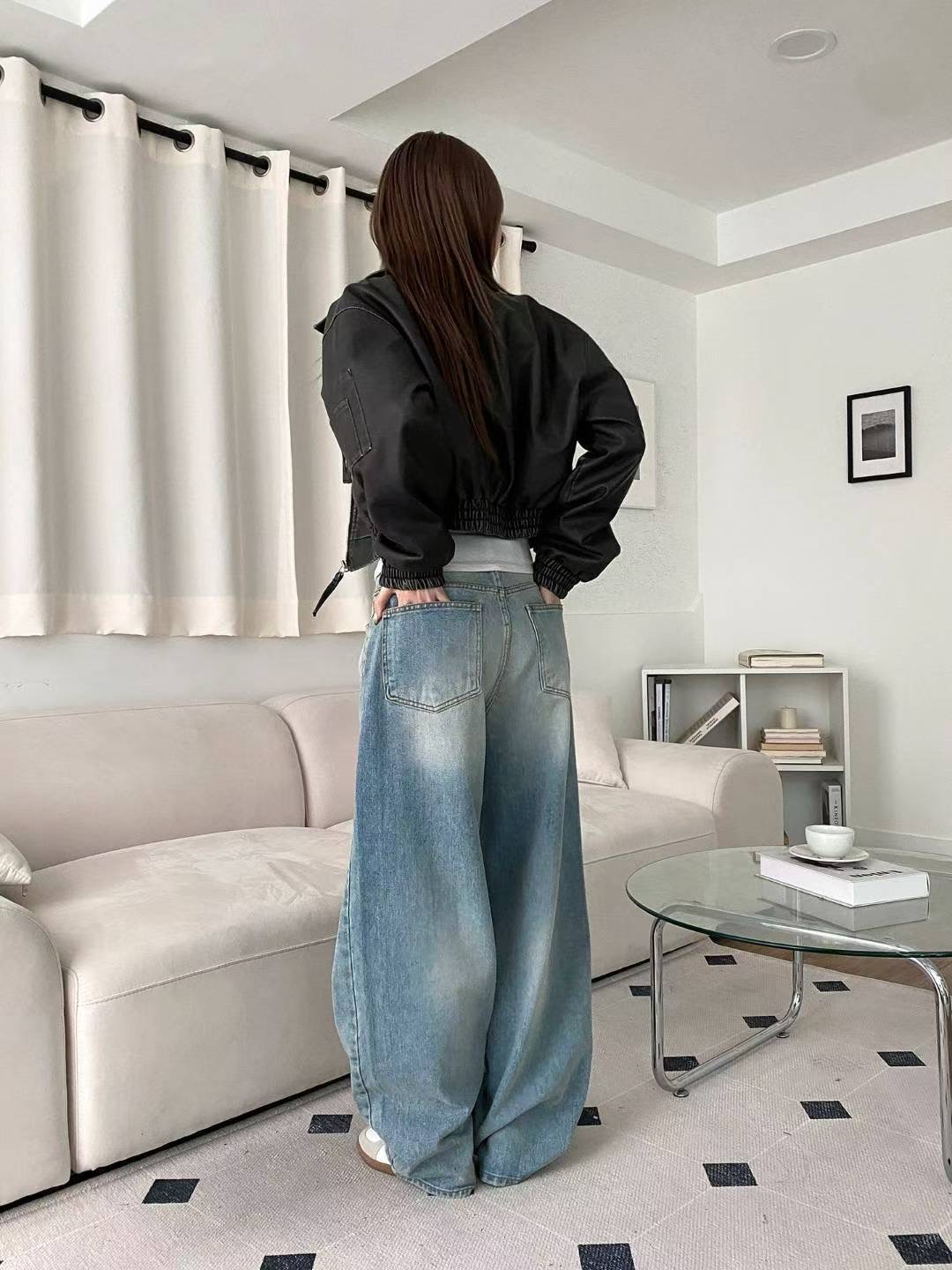 STYLE LAB韓國代購㊣女裝新款職業真品25秋冬休閑人氣牛仔褲STYLE LAB牛仔褲