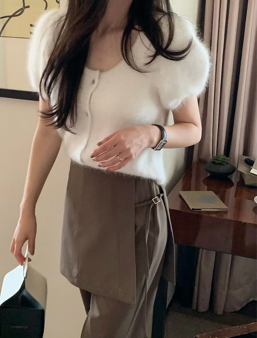 ALL OVER東大門㊣直郵女士新品人氣真品熱賣時尚針織衫安哥拉ALL OVER針織衫圖色1