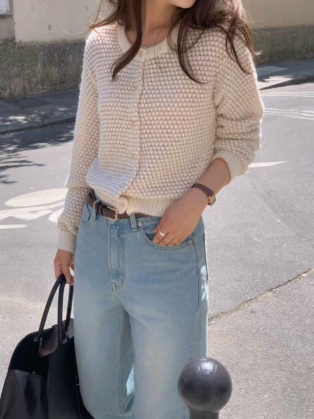 ALL OVER韓國直郵㊣女裝新品時尚25秋冬推薦熱賣針織衫羊毛衫ALL OVER針織衫