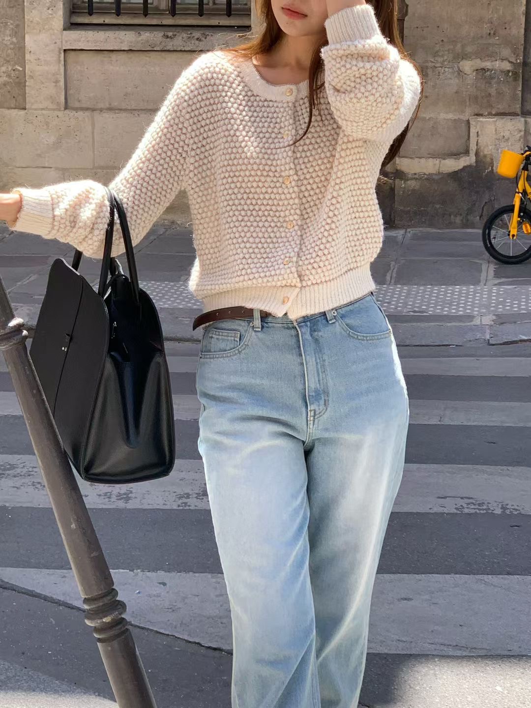 ALL OVER韓國直郵㊣女裝新品時尚25秋冬推薦熱賣針織衫羊毛衫ALL OVER針織衫