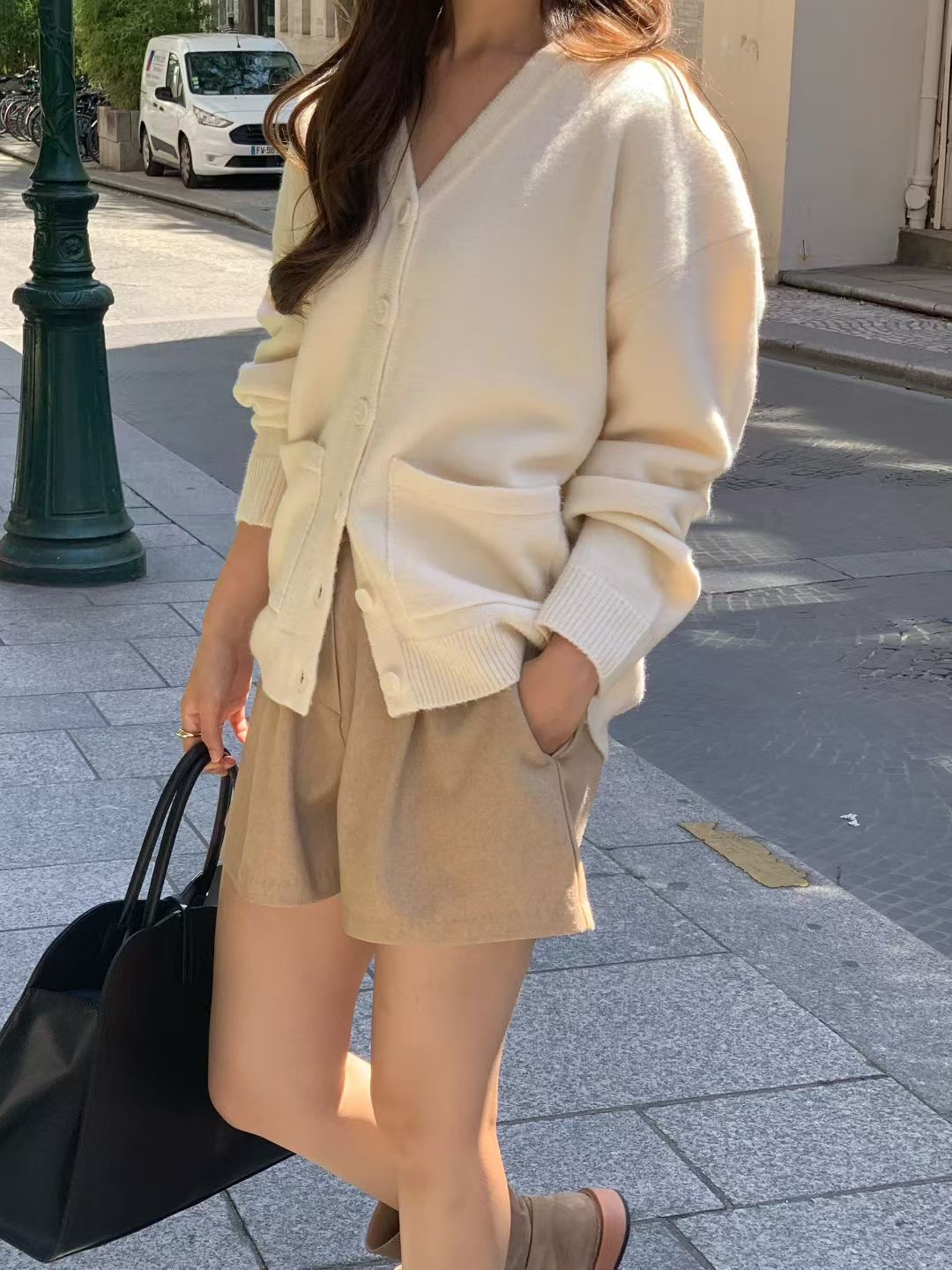 ALL OVER韓國直郵㊣女裝新品熱賣職業休閑推薦針織衫寬松開衫ALL OVER針織衫圖色1