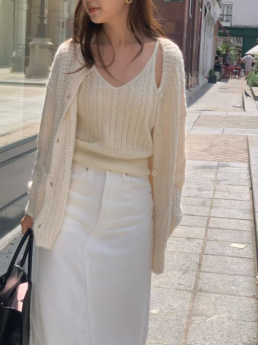 ALL OVER東大門㊣實拍女士新款熱賣推薦針織衫不含內搭開衫ALL OVER針織衫圖色1