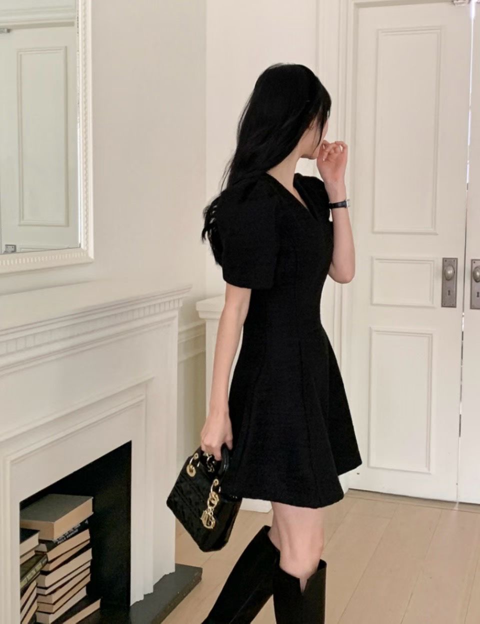 ALL OVER韓國直郵㊣女士新品人氣25秋冬職業推薦時尚連衣裙ALL OVER連衣裙