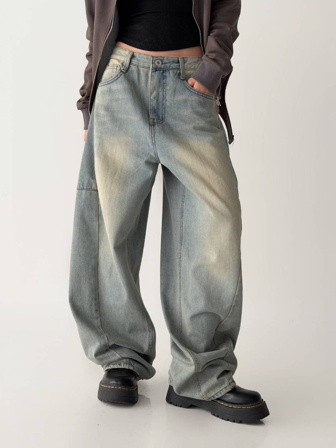 STYLE LAB東大門㊣直郵女裝新品時尚人氣職業熱賣休閑牛仔褲STYLE LAB牛仔褲圖色1