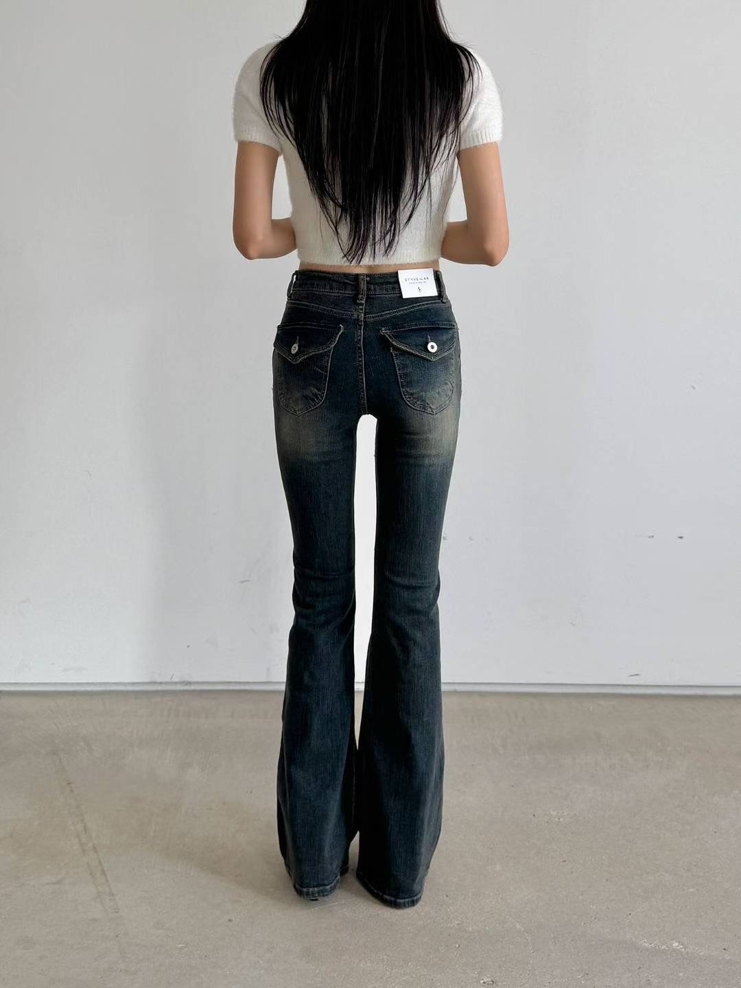 STYLE LAB東大門㊣代購女士新款人氣職業熱賣真品時尚牛仔褲STYLE LAB牛仔褲