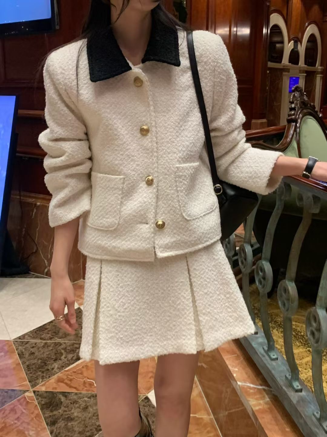 ALL OVER東大門㊣直郵女士新品人氣熱賣推薦職業時尚25秋冬短裙ALL OVER短裙圖色1