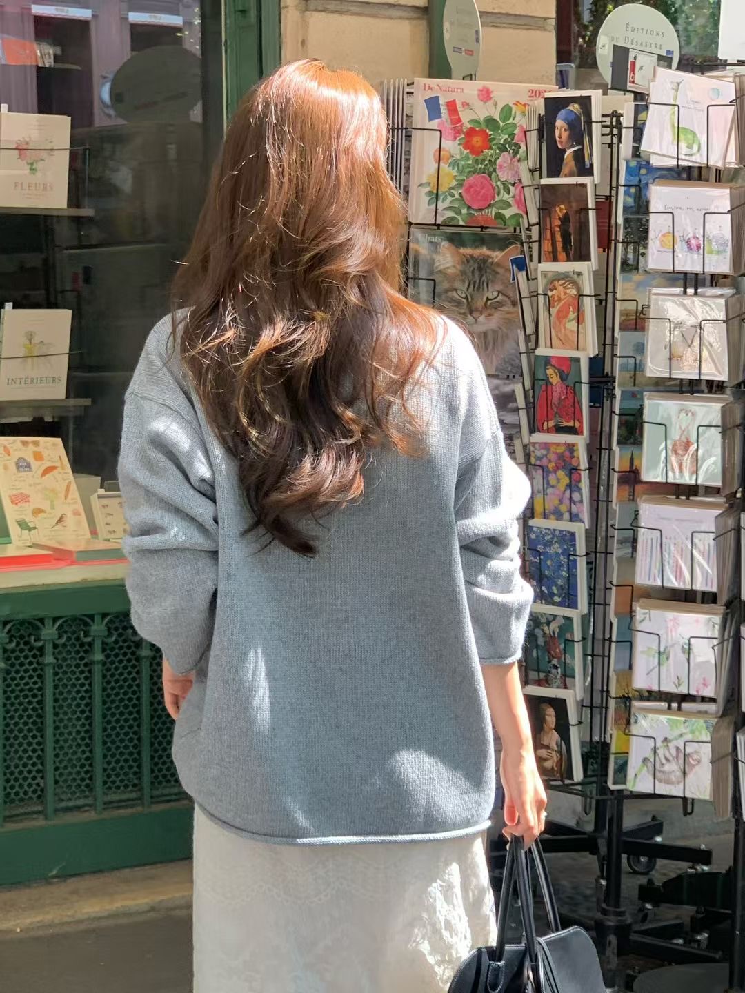 ALL OVER韓國直郵㊣女士新款人氣熱賣休閑推薦針織衫羊毛船領ALL OVER針織衫