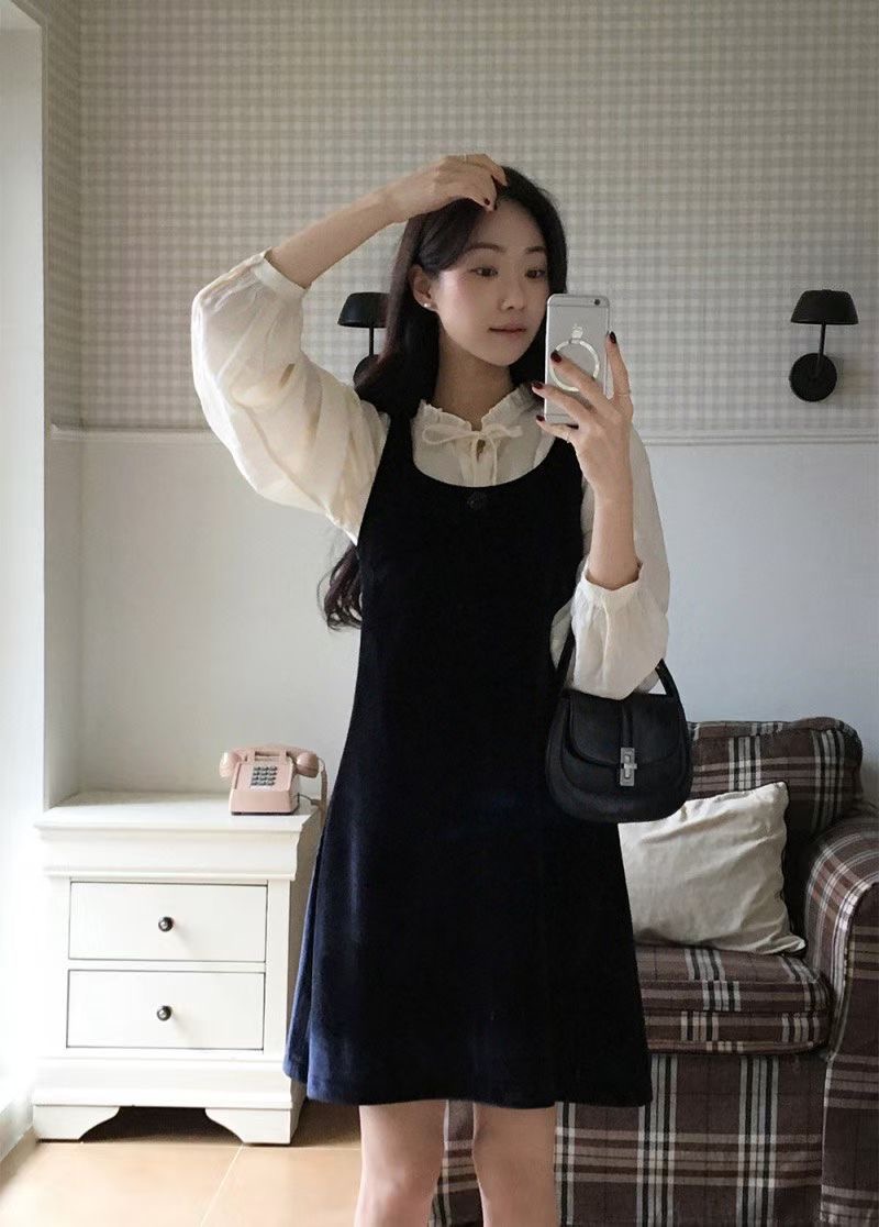 ALL OVER韓國代購㊣女士新品熱賣職業推薦人氣休閑真品連衣裙ALL OVER連衣裙