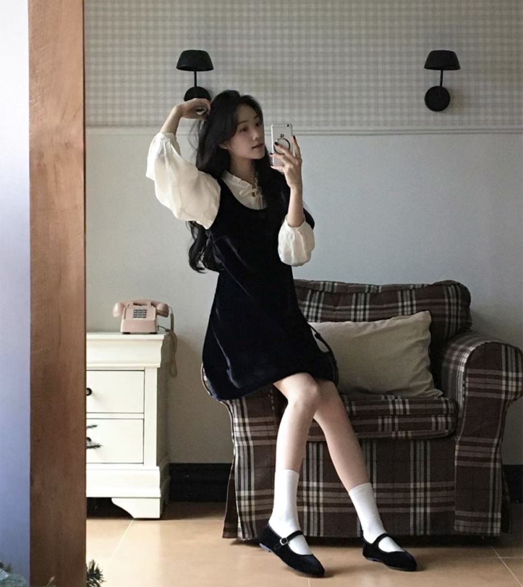 ALL OVER韓國代購㊣女士新品熱賣職業推薦人氣休閑真品連衣裙ALL OVER連衣裙