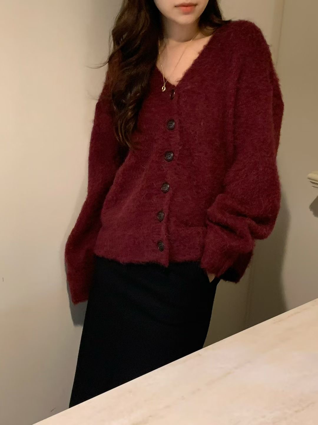 ALL OVER韓國直郵㊣女士新款25秋冬時尚人氣熱賣針織衫羊毛衫ALL OVER針織衫圖色2