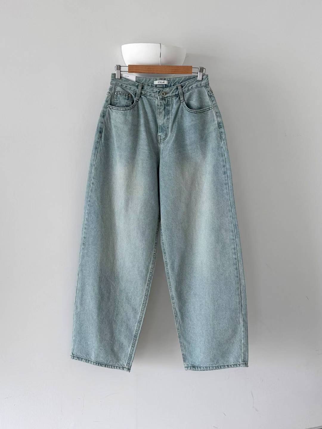 STYLE LAB韓國代購㊣女士新品人氣熱賣休閑25秋冬推薦牛仔褲STYLE LAB牛仔褲圖色1