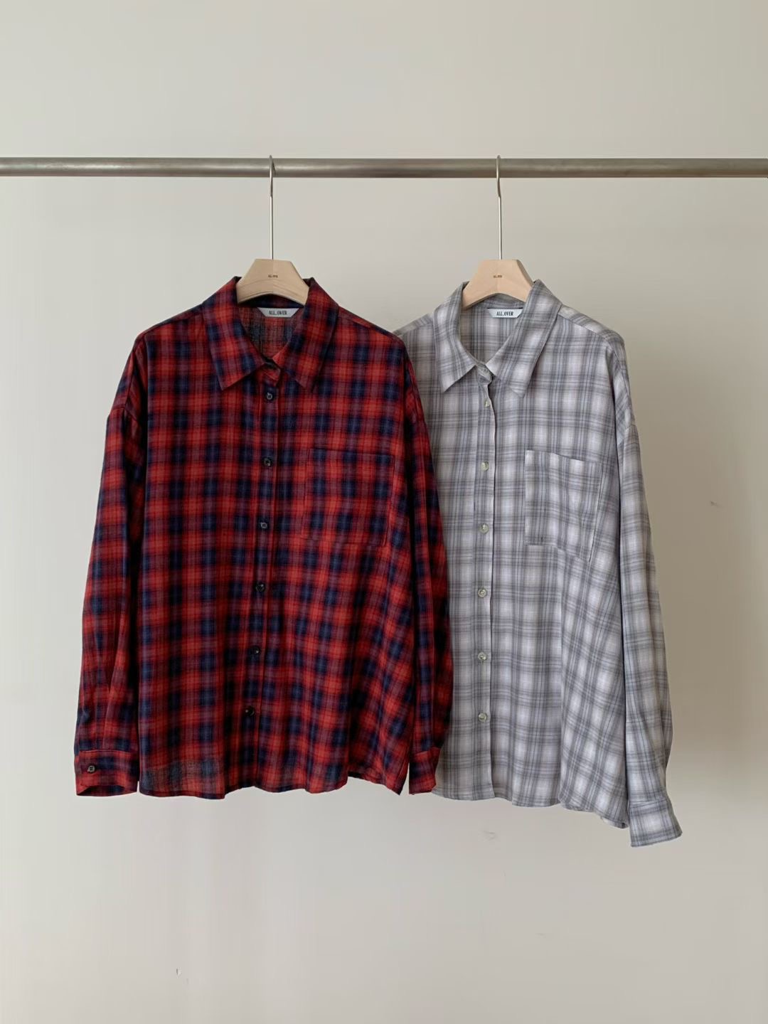 ALL OVER東大門㊣代購女裝新款25秋冬真品人氣推薦襯衫蕾絲衫ALL OVER襯衫/蕾絲衫圖色2左二色