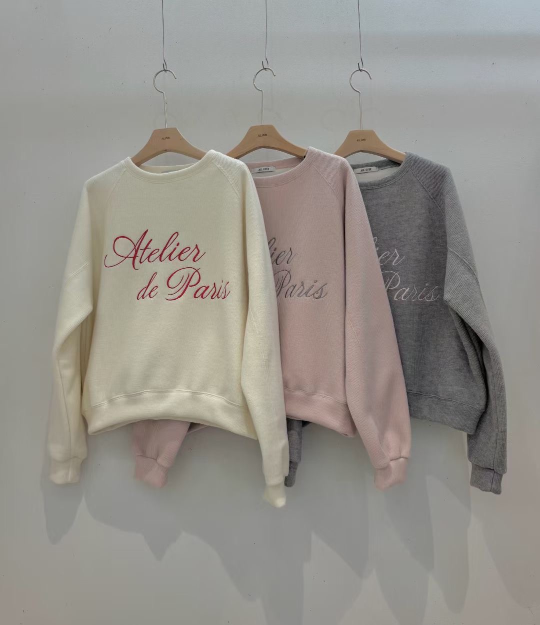 ALL OVER韓國代購㊣女裝新品25秋冬熱賣休閑人氣推薦真品衛衣ALL OVER衛衣