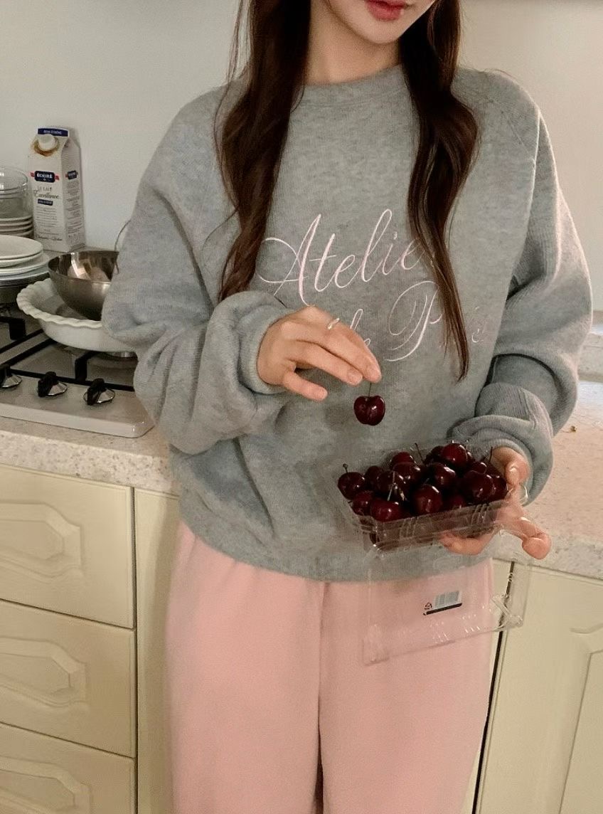 ALL OVER韓國代購㊣女裝新品25秋冬熱賣休閑人氣推薦真品衛衣ALL OVER衛衣圖色2