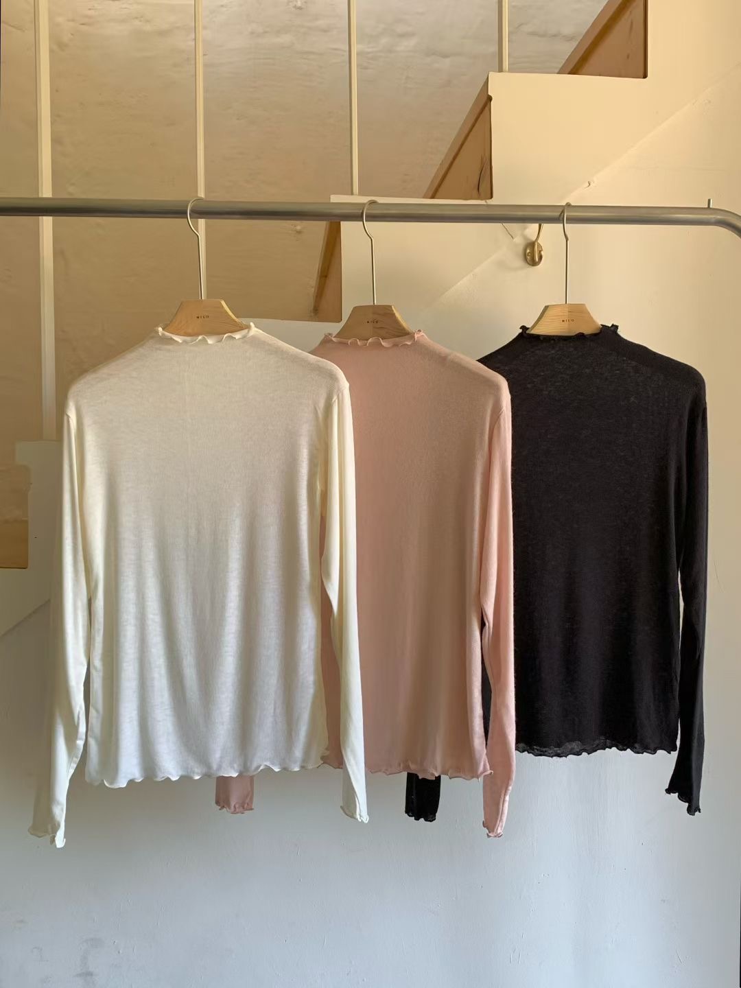 ALL OVER東大門㊣直郵女裝新品職業人氣熱賣休閑時尚長袖T恤ALL OVER長袖T恤圖色3左三色