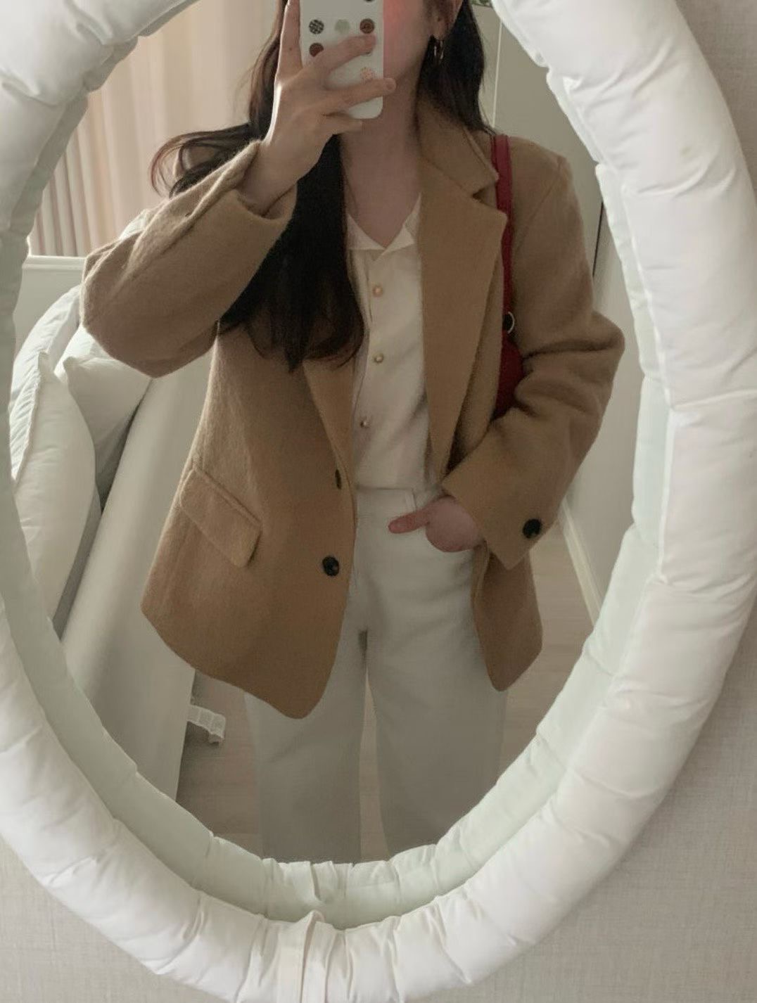 ALL OVER東大門㊣直郵女裝新品熱賣休閑推薦職業時尚短款大衣ALL OVER短款大衣