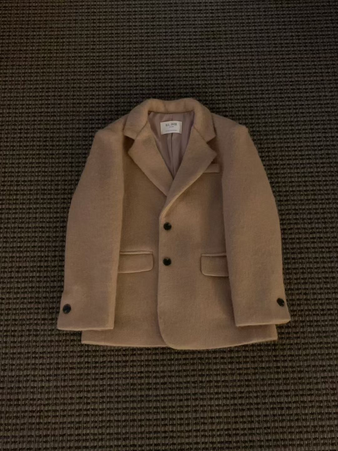 ALL OVER東大門㊣直郵女裝新品熱賣休閑推薦職業時尚短款大衣ALL OVER短款大衣圖色1