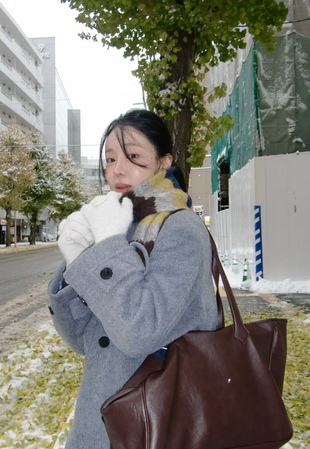 ALL OVER東大門㊣代購女裝新款真品中長款大衣含腰帶羊駝高領ALL OVER中長款大衣