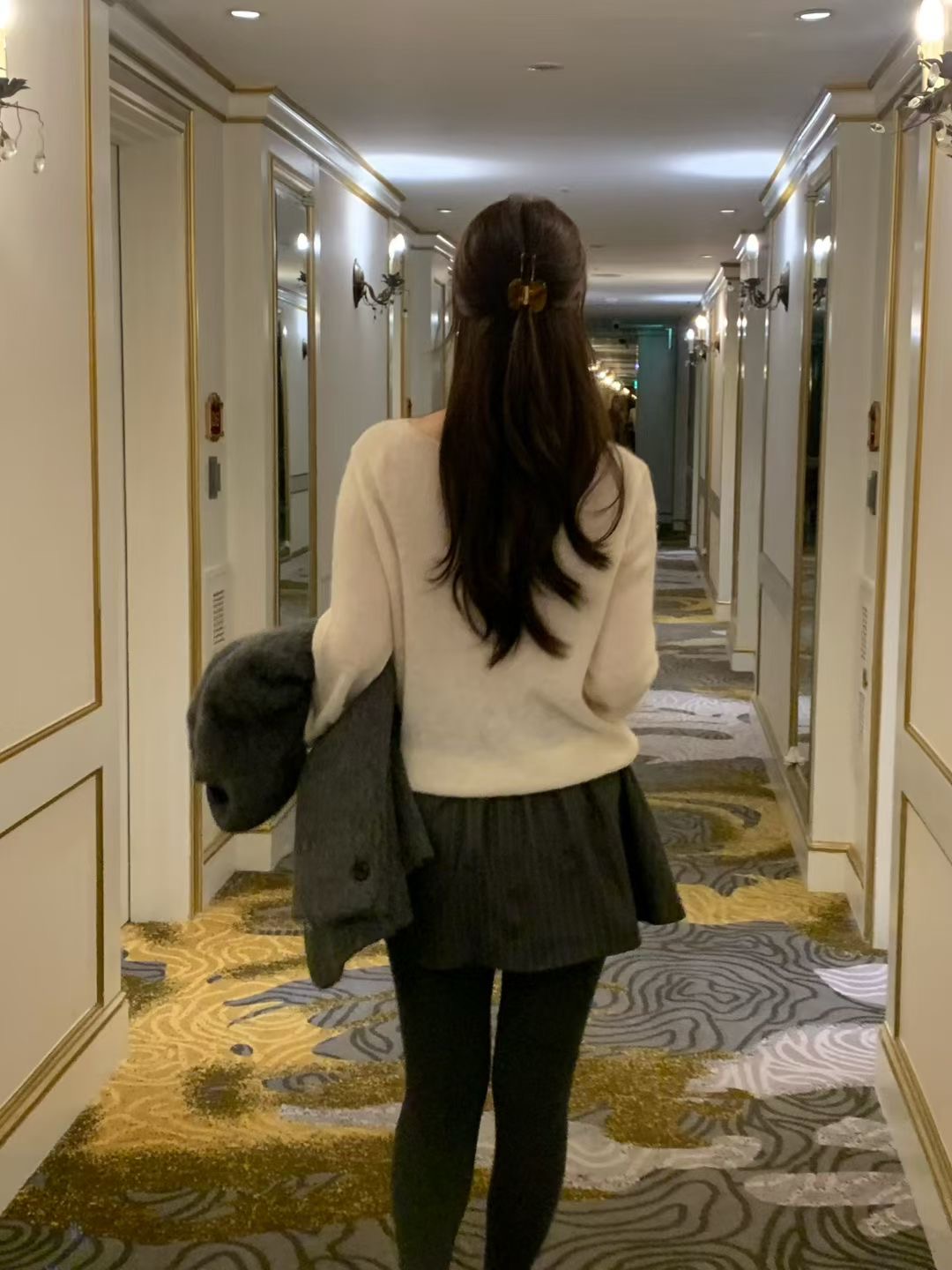 ALL OVER韓國代購㊣女士新品休閑熱賣時尚人氣推薦職業短裙ALL OVER短裙