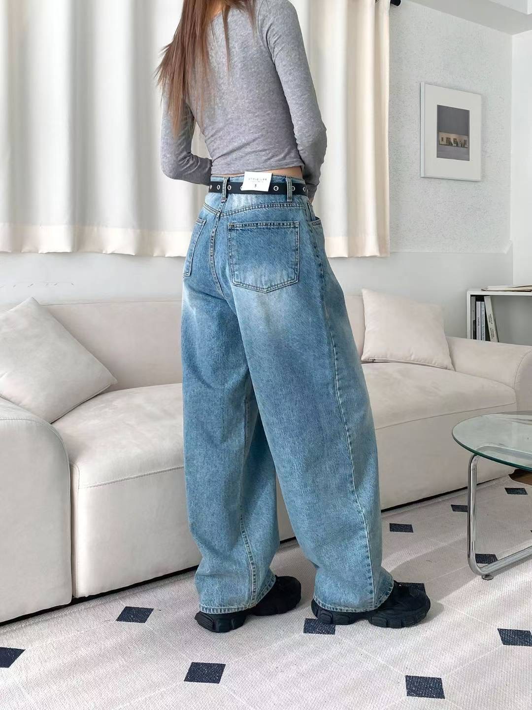 STYLE LAB韓國代購㊣女裝新款熱賣時尚推薦牛仔褲不含腰帶STYLE LAB牛仔褲