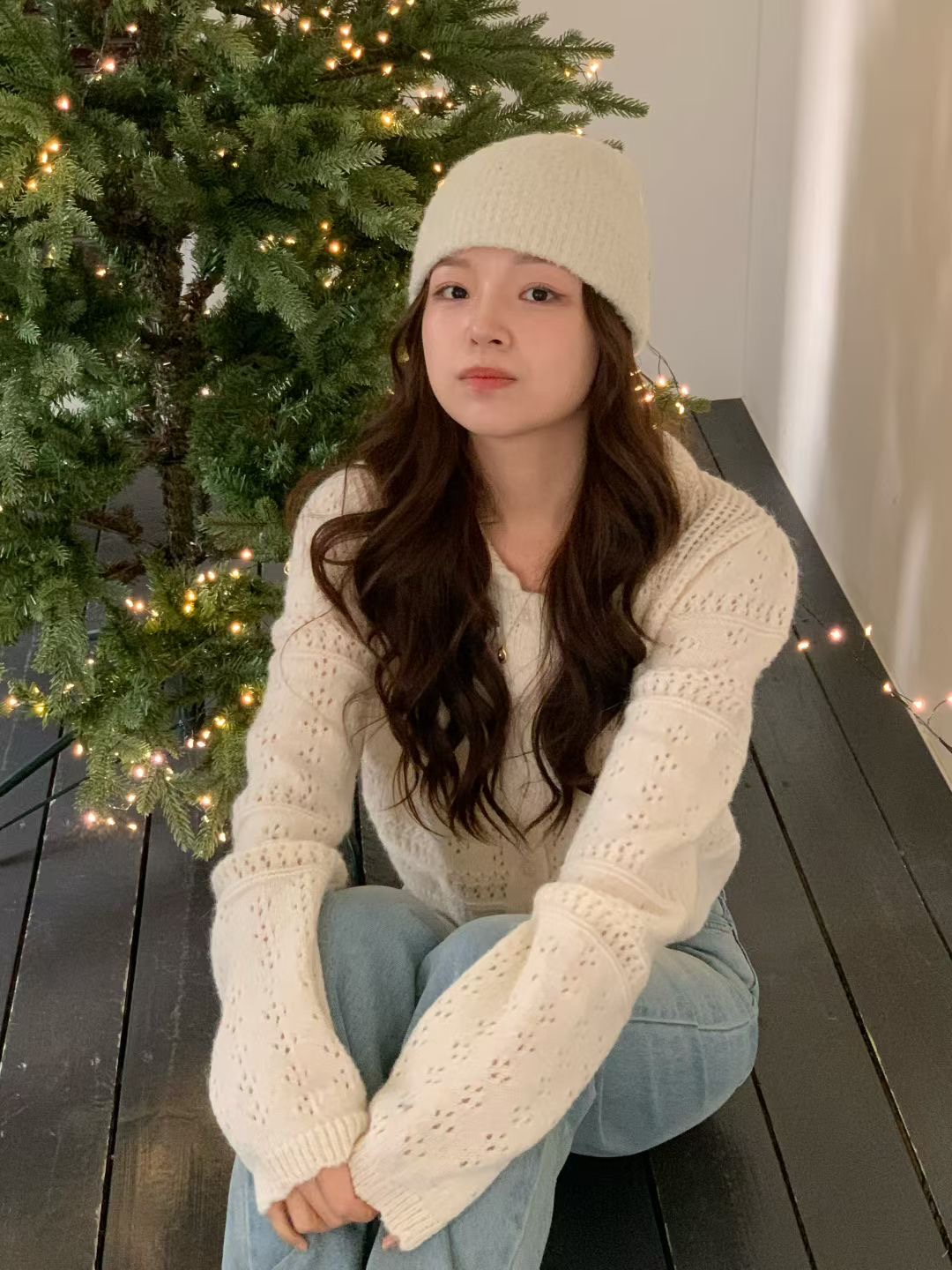 ALL OVER韓國直郵㊣女裝新品人氣職業25秋冬時尚休閑針織衫ALL OVER針織衫