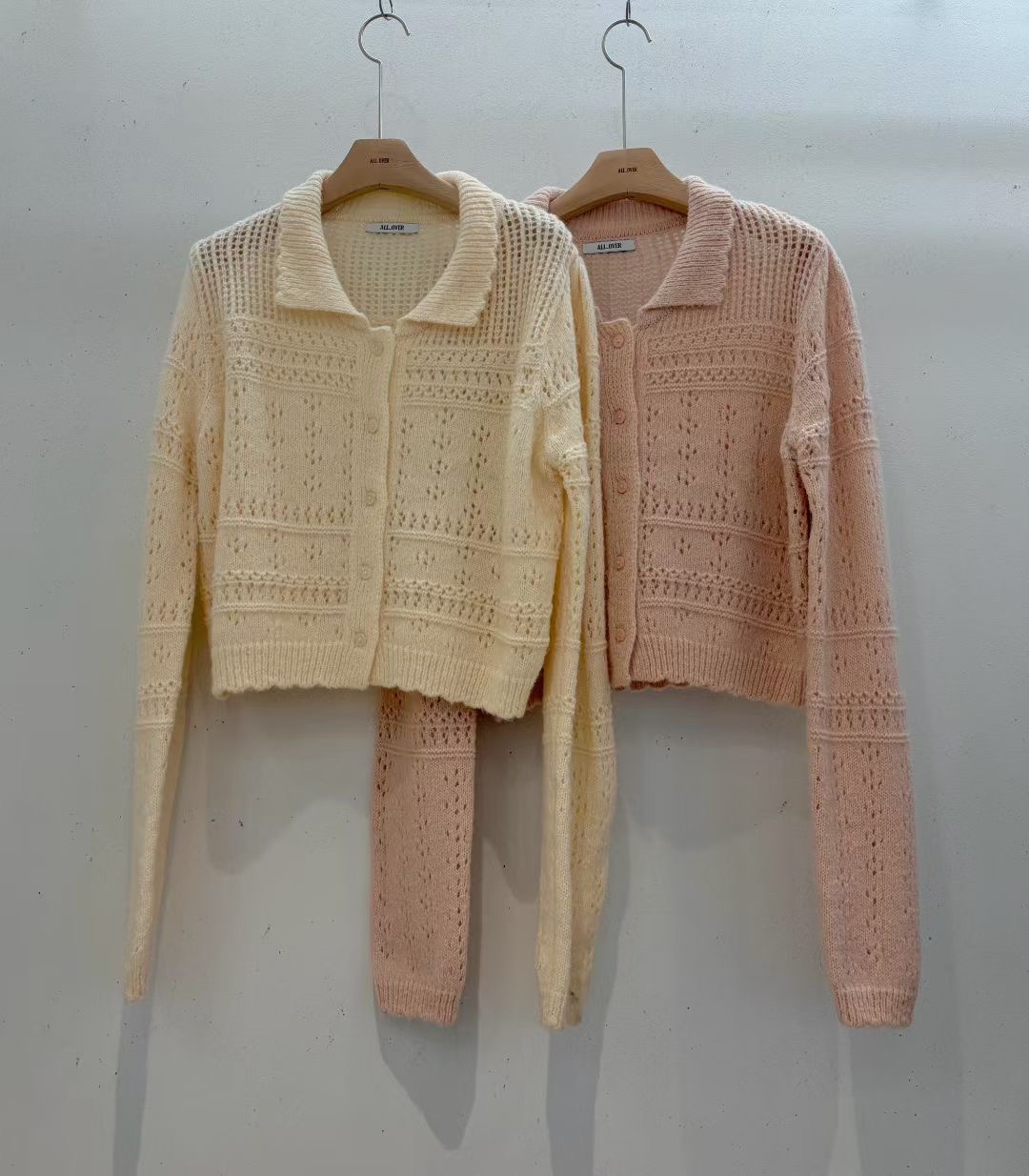 ALL OVER韓國直郵㊣女裝新品人氣職業25秋冬時尚休閑針織衫ALL OVER針織衫圖色2左二色