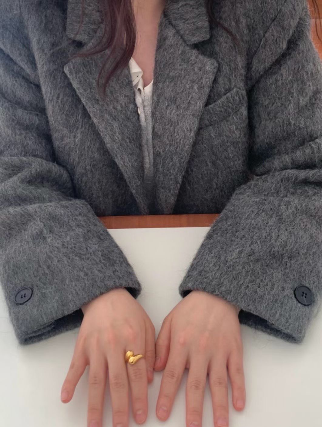 ALL OVER東大門㊣代購女士新款職業熱賣休閑人氣時尚短款大衣ALL OVER短款大衣